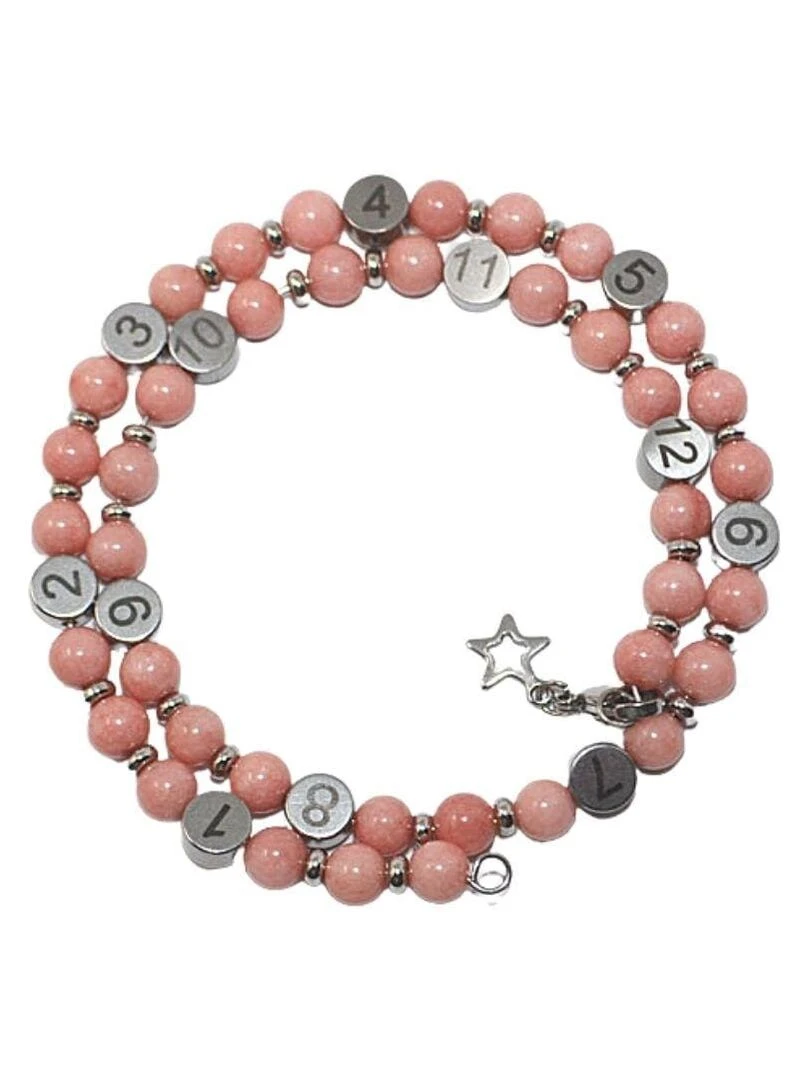 Bracelet d'allaitement Quartz Rose Teintée Rose