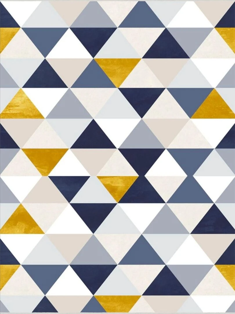 Tapis Triangle Bleu Bleu