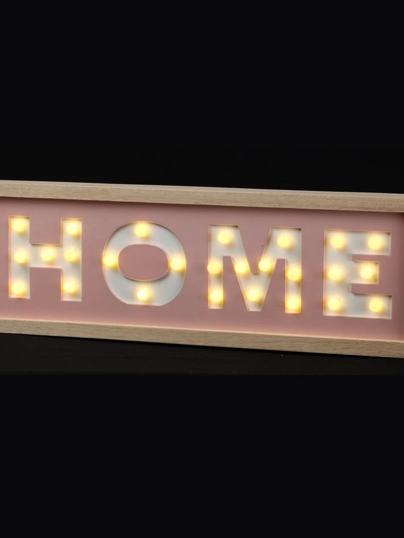 Mot a led à poser Home noel Blanc