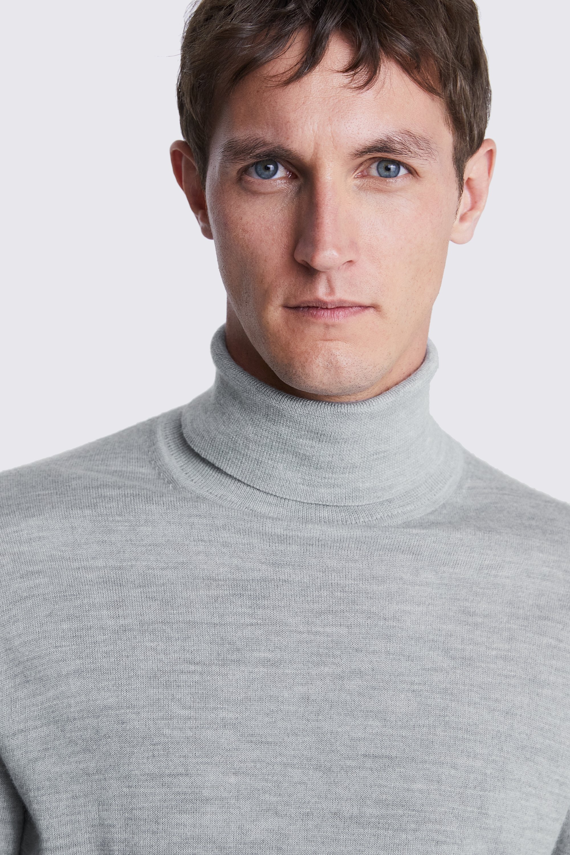 Navy Merino Crew Neck Jumper   Buy Online at Moss