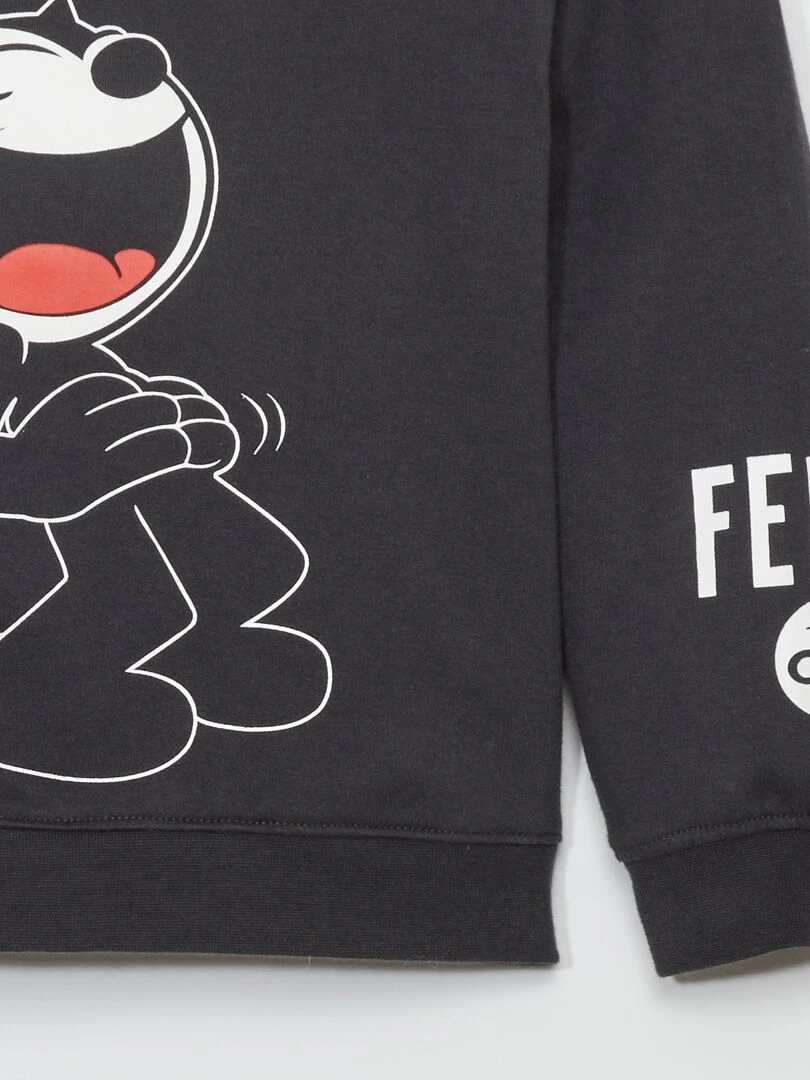 Sweat à capuche 'Felix le chat'   Noir