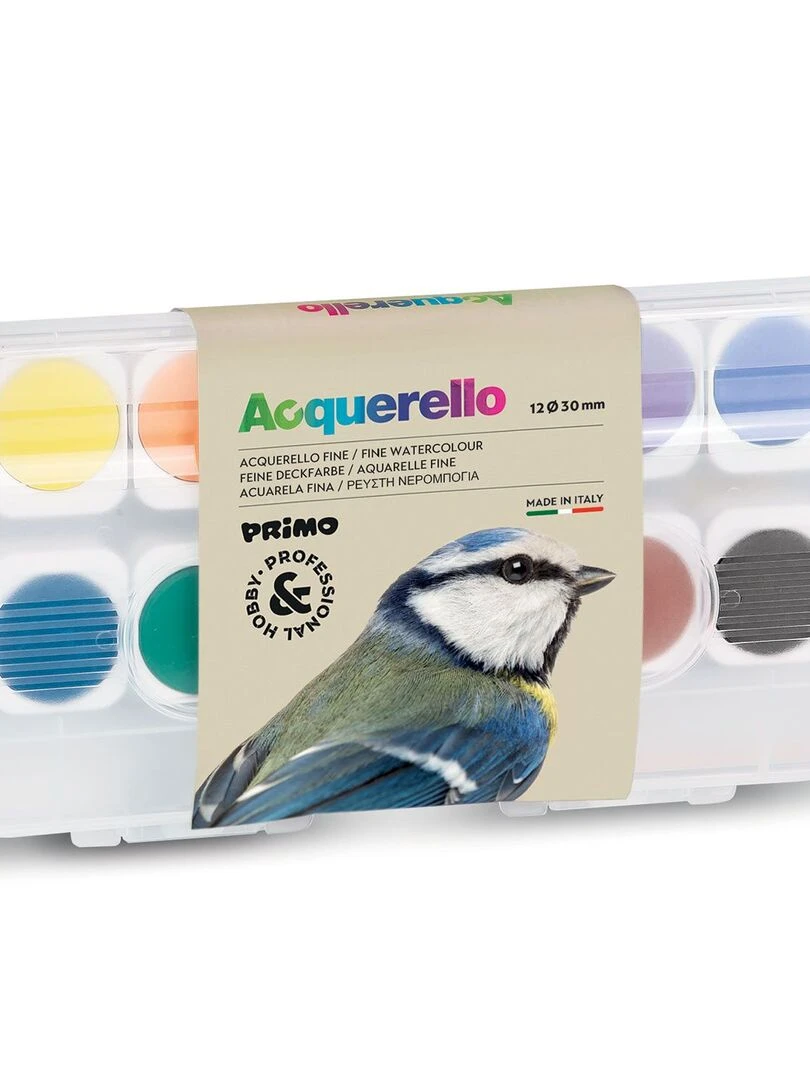 12 peintures aquarelle en godet Ø 30 mm   N/A