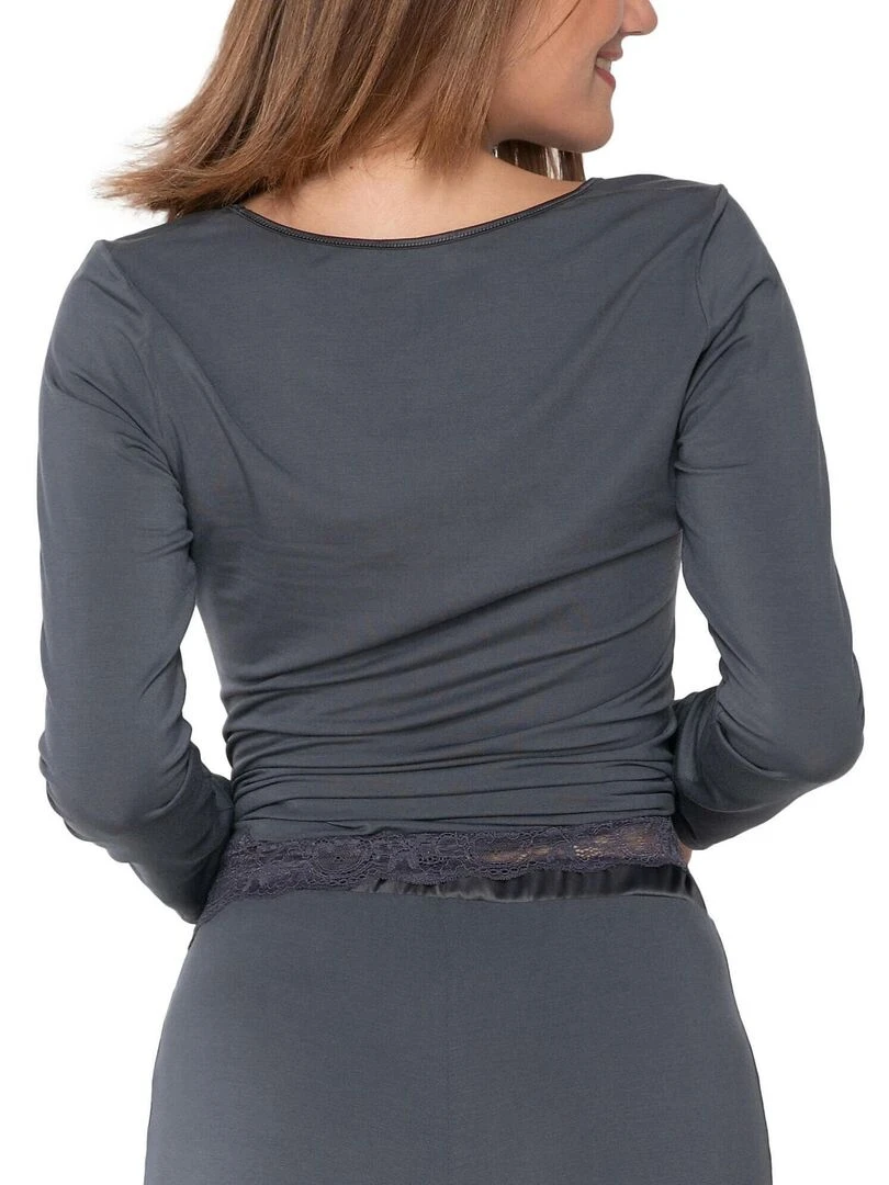 Top manches longues Micro Touch Gris