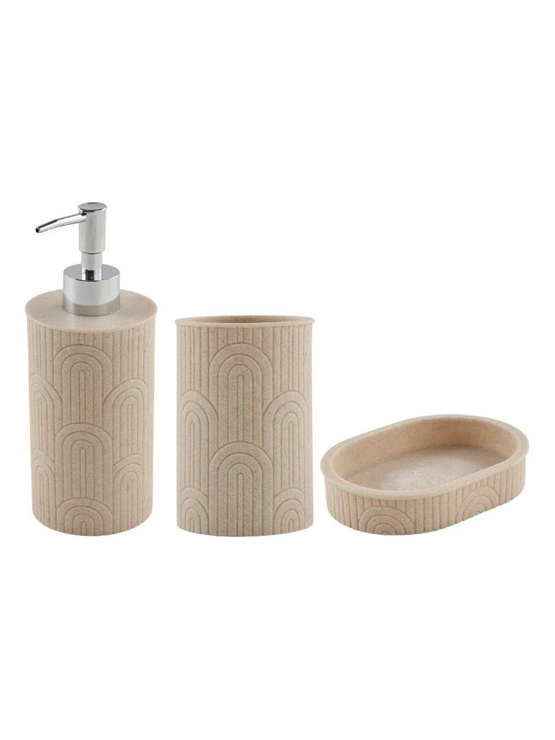 Guy Levasseur   Set de salle de bain 3 pièces en polyrésine blanc   Blanc