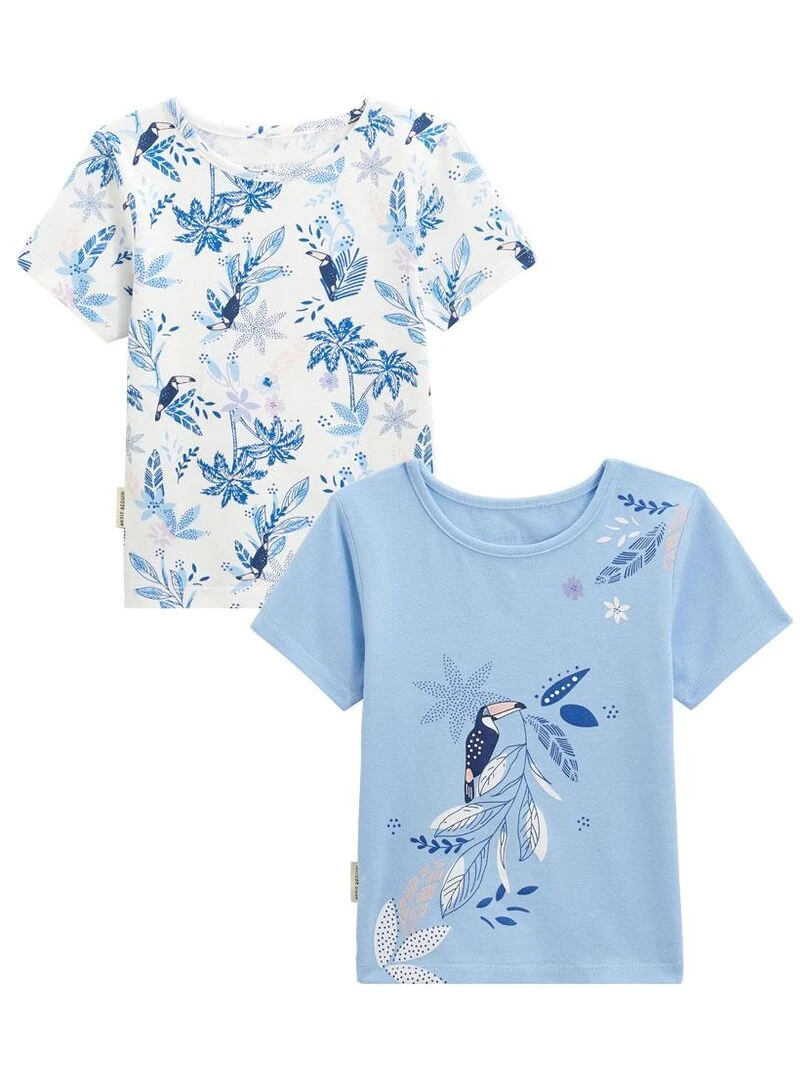 Lot de 2 t shirts enfant Moorea Ecru