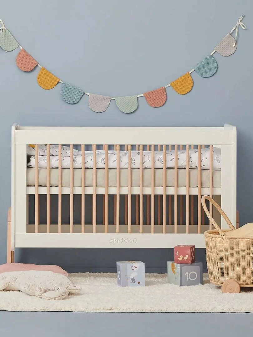 Lit d'enfant en bois évolutif "Krubb" de la naissance à  4 ans Blanc   Blanc