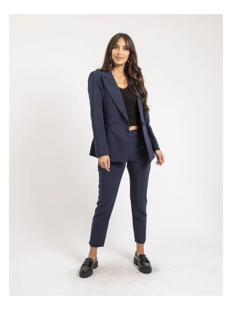 Blazer double boutonnage UNELOR   Bleu marine