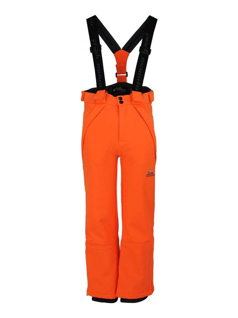 Pantalon de ski softshell garçon ECASHELL PEAK MOUNTAIN Orange
