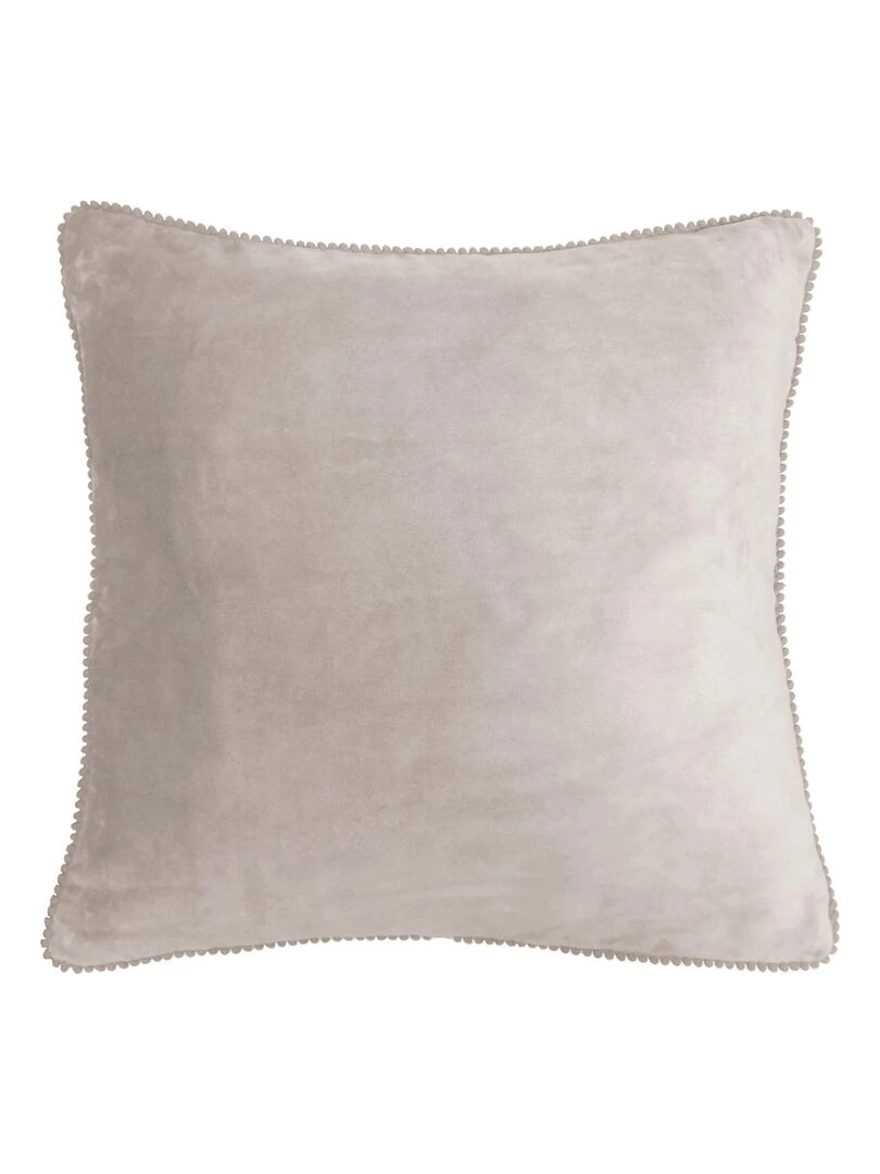 Coussin en velours avec contour perlé 'Deko&co'   Orange