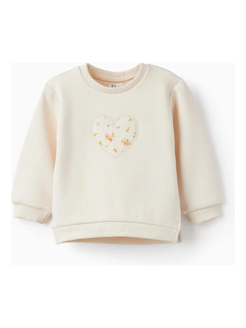 Sweat en molleton pour bébé fille 'Heart' SWEET FROSTY DREAMS Beige clair