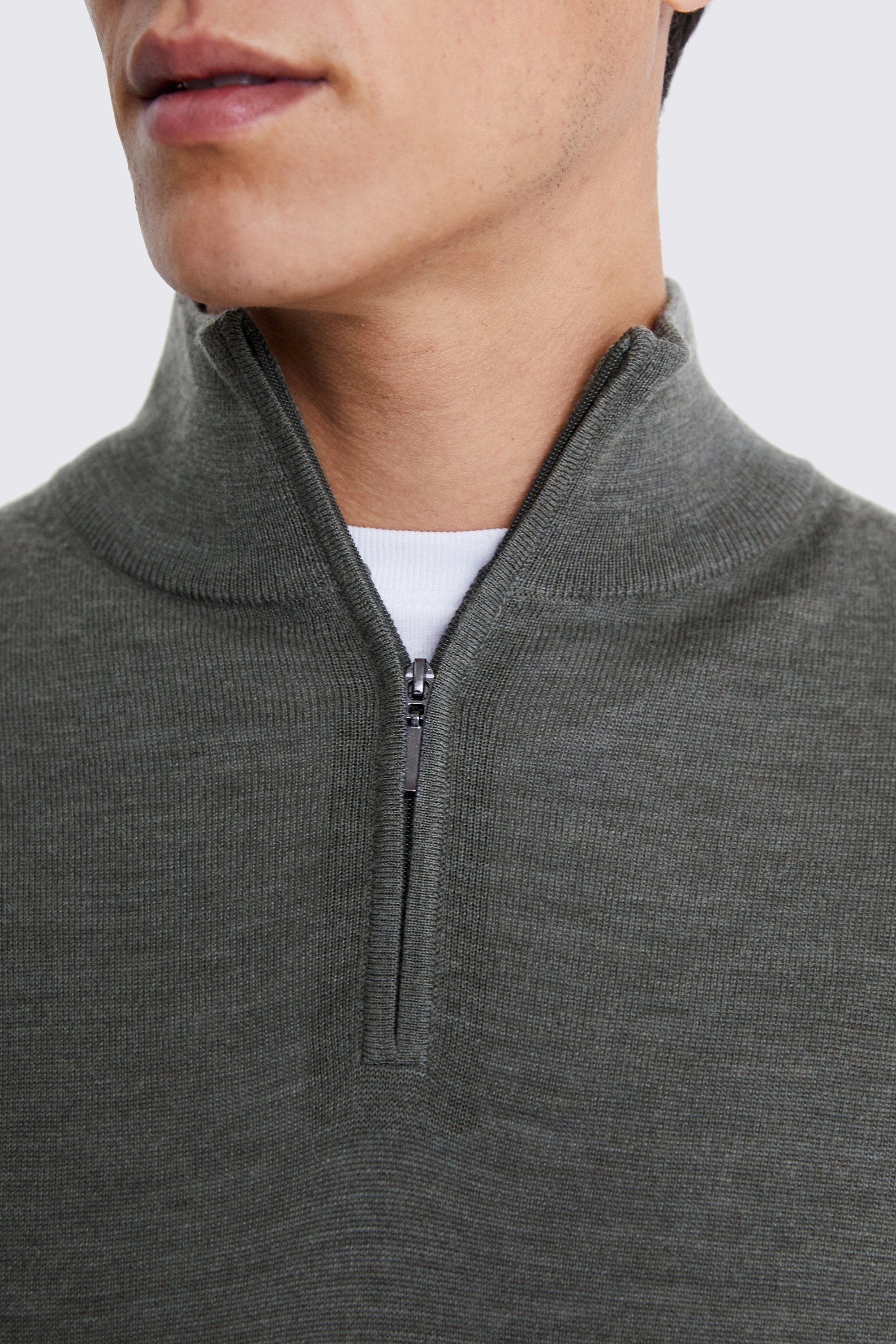 White Merino Mock-Neck Jumper   Buy Online at Moss