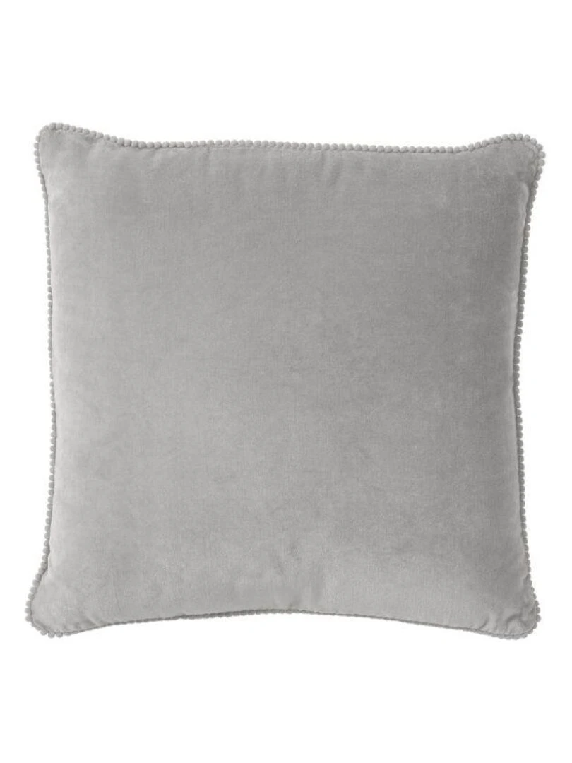 Coussin en velours avec contour perlé 'Deko&co'   Orange