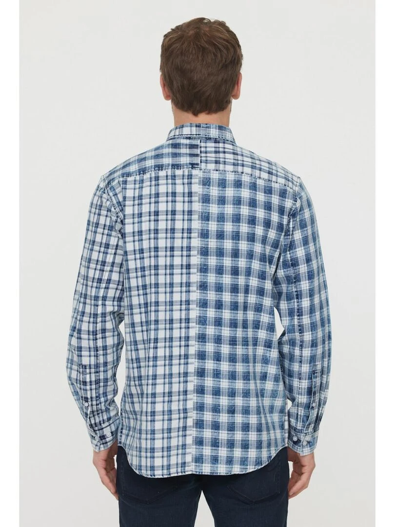 Lee Cooper   Chemise manches longues coton comfort DALOG   Bleu marine