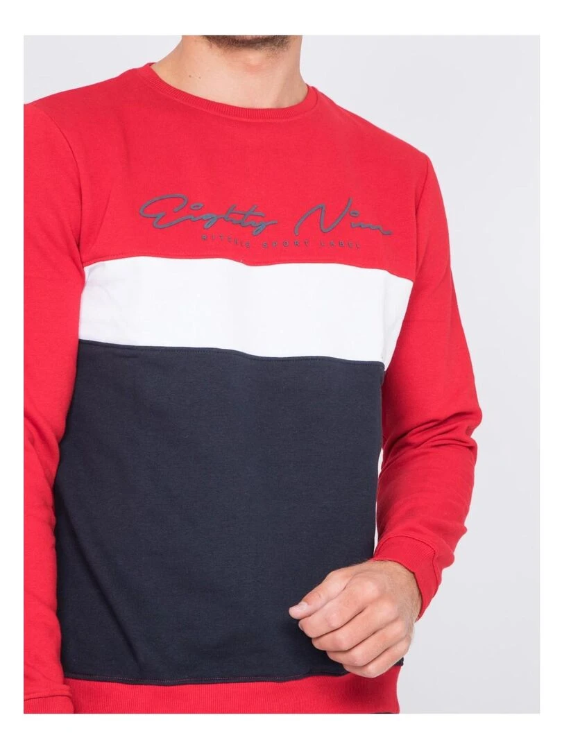 Sweat col rond WINSTON   Rouge