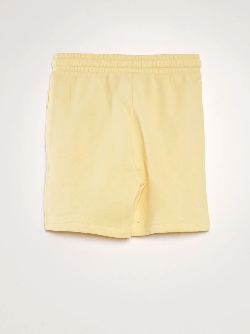 Bermuda en french terry style surf Jaune