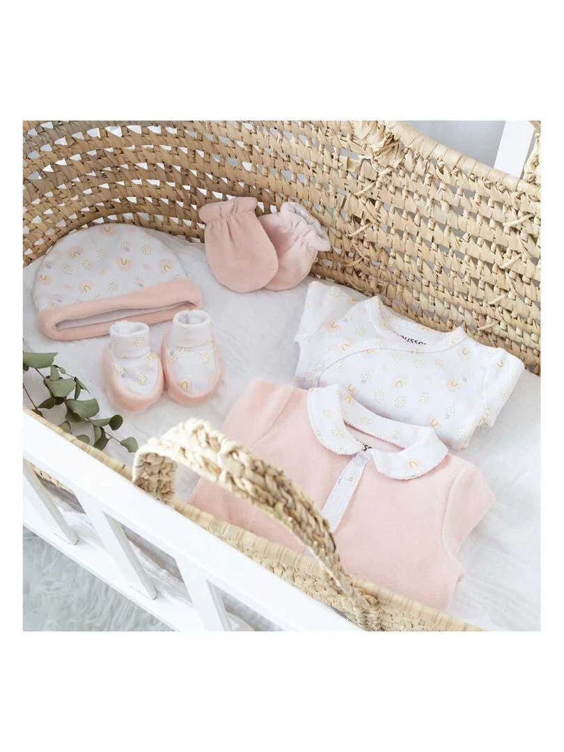 Kit naissance fille Oeko tex Rose