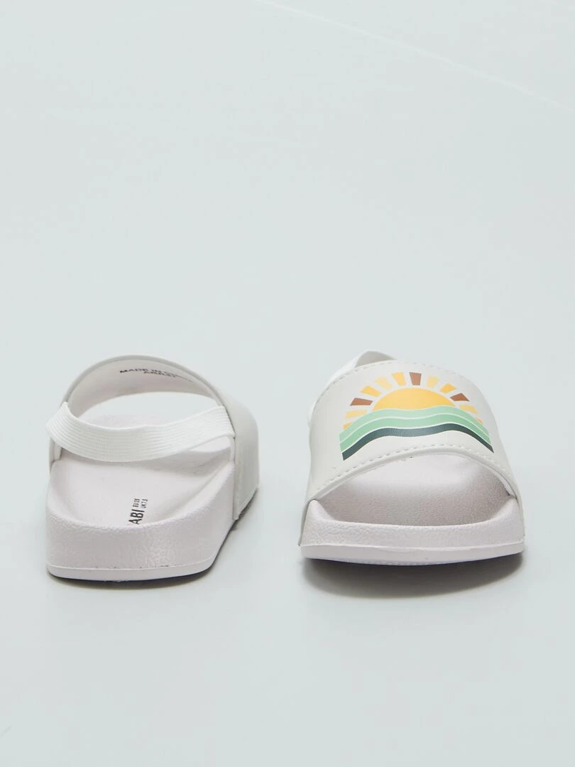 Mules de piscine élastiquées   Beige