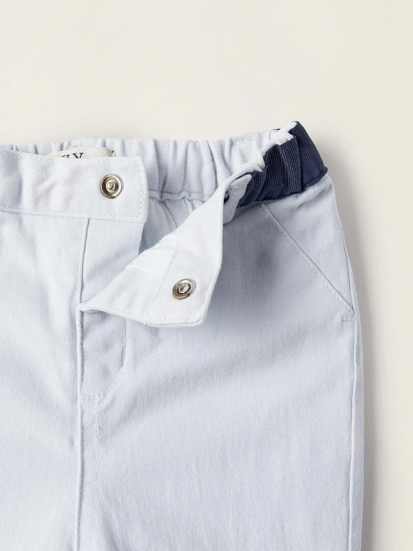 Pantalon Chino pour Nouveau Né   Bleu clair