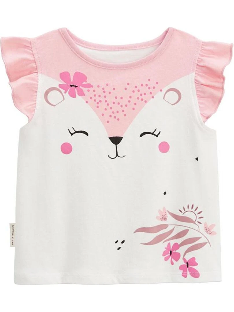 Pyjama enfant manches courtes Petit Safari Rose