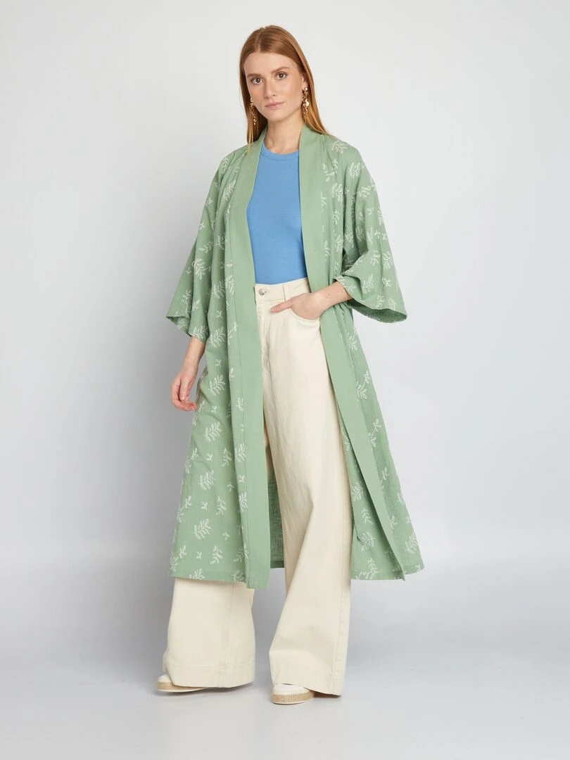 Kimono long Vert