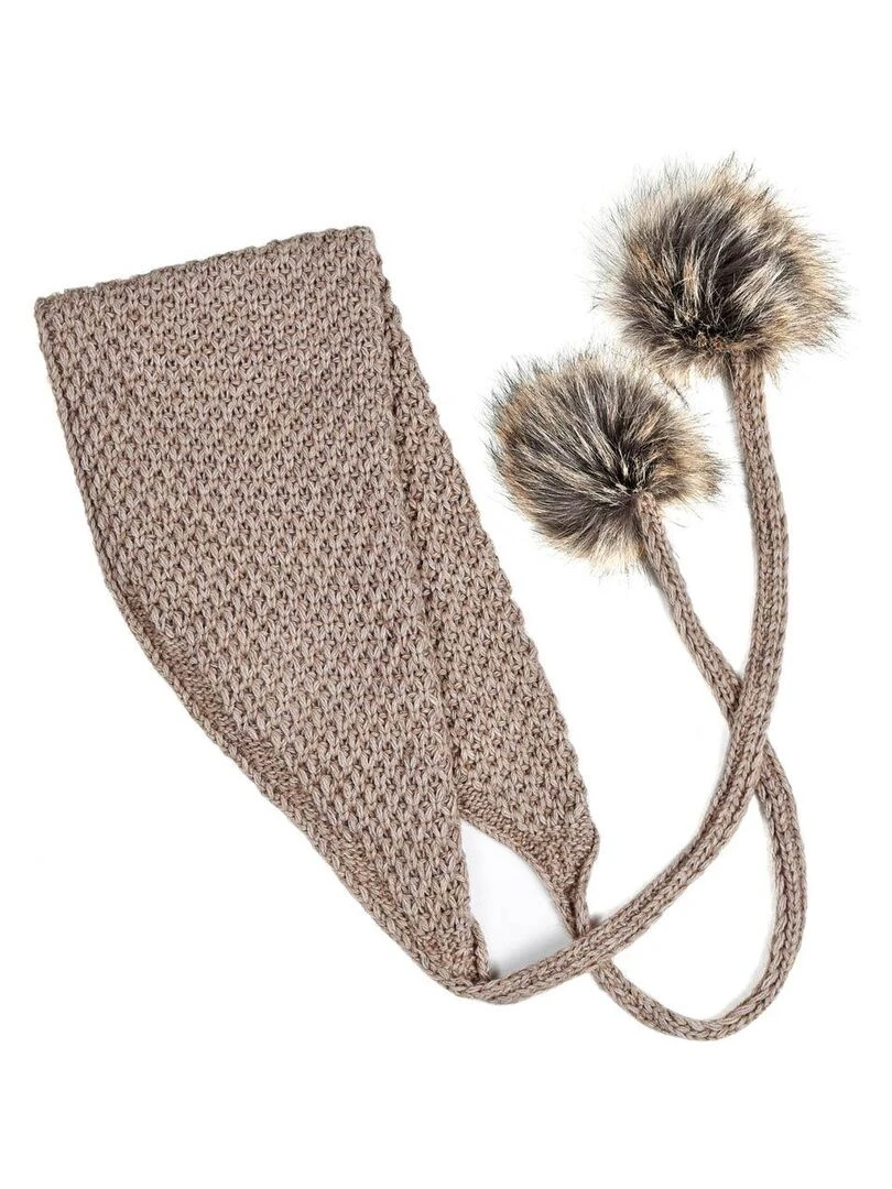 Ensemble Echarpe Bonnet Layra   Made in UE   Marron clair