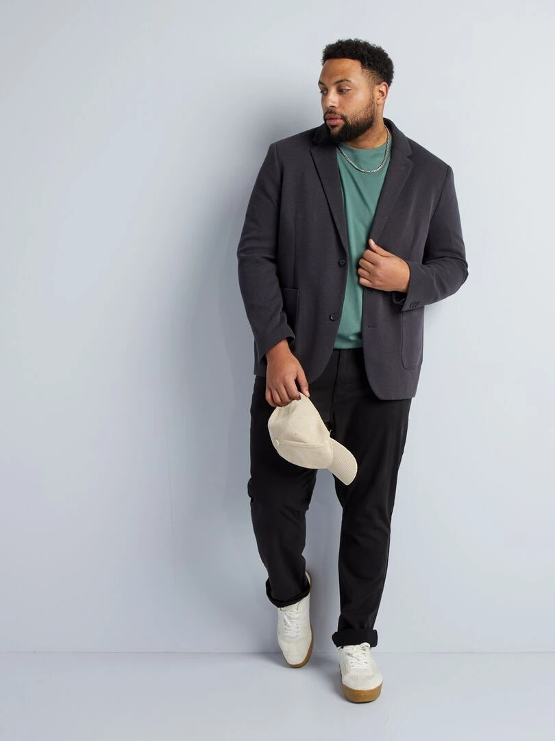 Veste maille piquée Gris