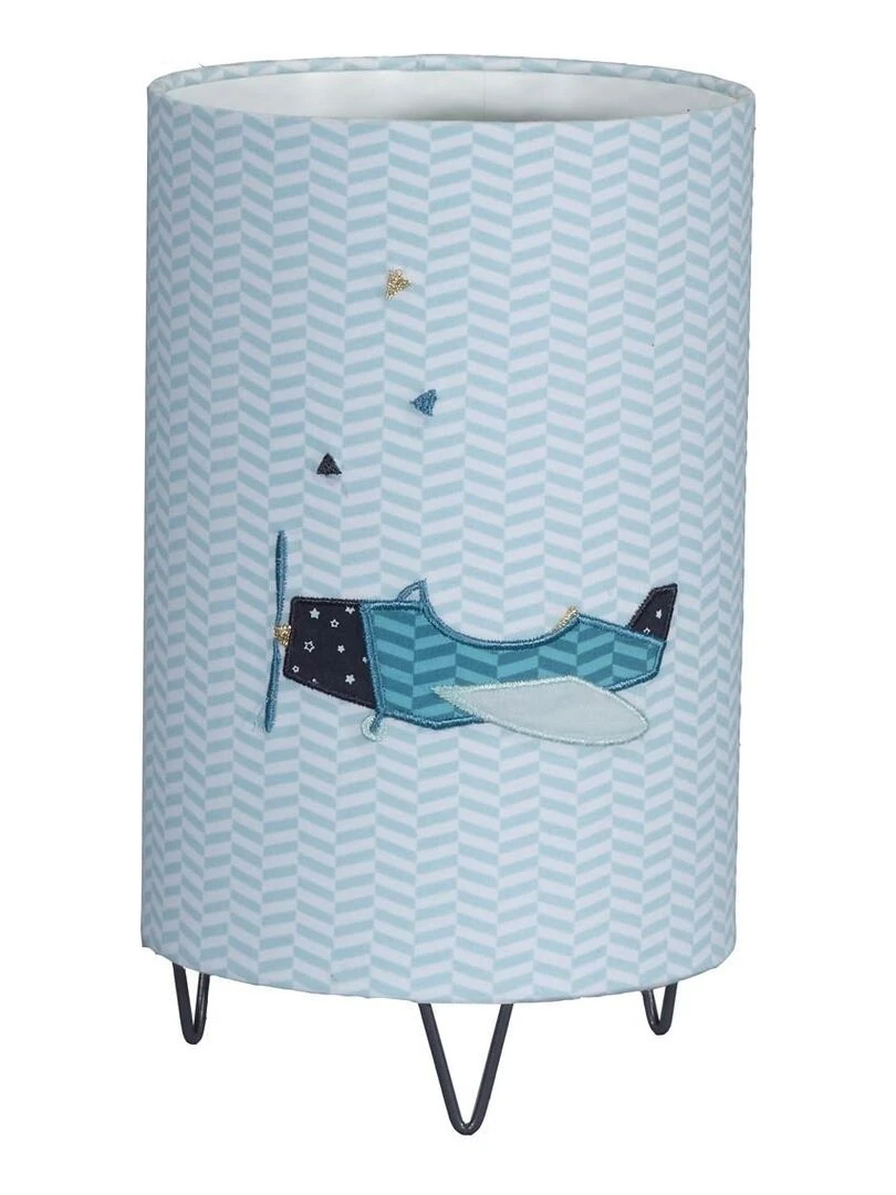 Lampe à Poser Pieds Métal en coton Bleu SAUTHON Bleu