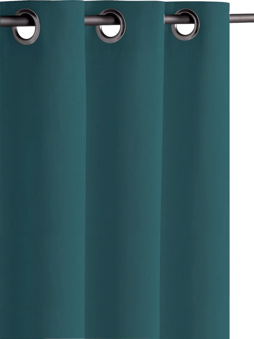Lot de 2 Rideaux occultants 140x260 cm Bleu Paon   Bleu pétrole