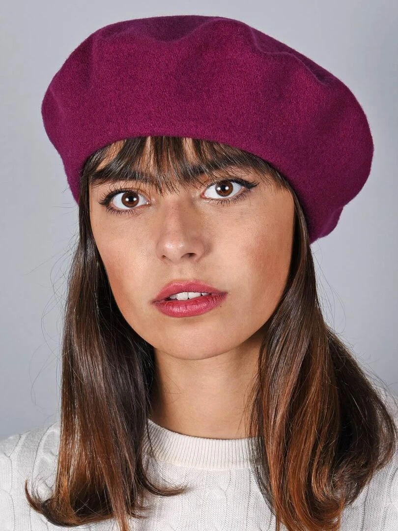 Béret Feutre de Laine Yva Made in UE Violet