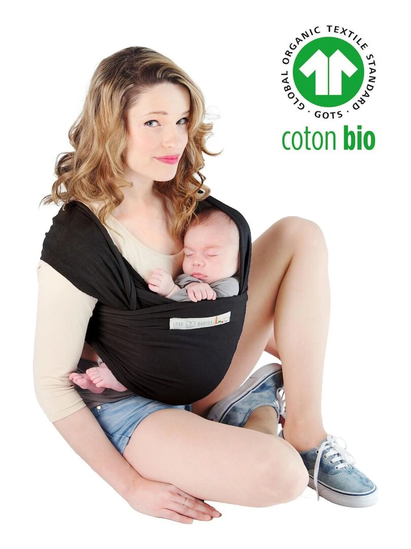 Écharpe BASIC   Fibres BIO   Presque Noir   Noir ébène