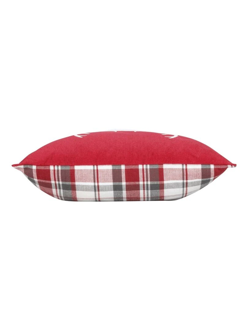 Coussin dehoussable 40 x 40 cm Heidi le cerf   Rouge