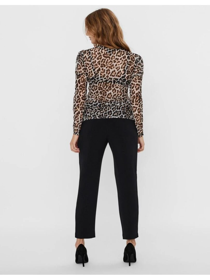 Top transparent à motifs Vero Moda   Beige