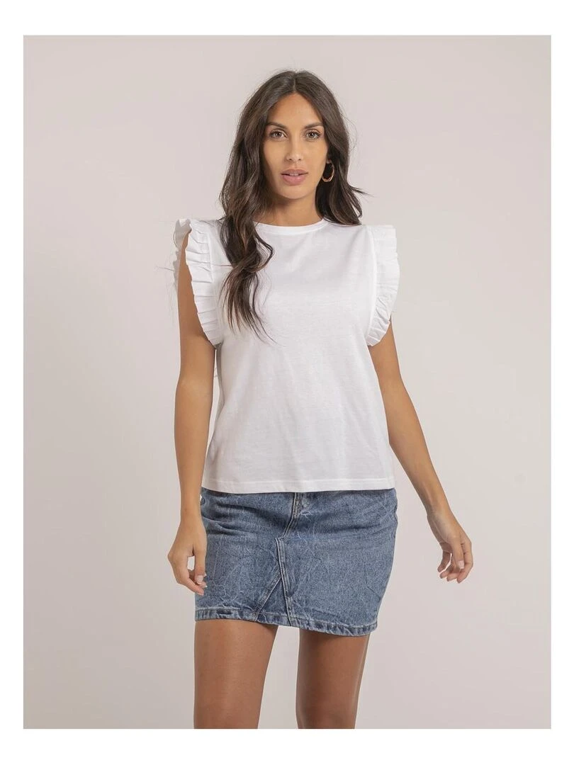 T shirt sans manches FALONNE Blanc