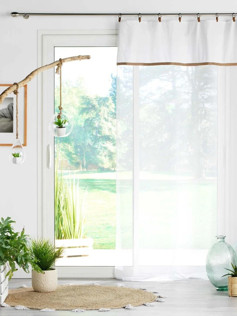 Voilage sablé esprit loft Blanc