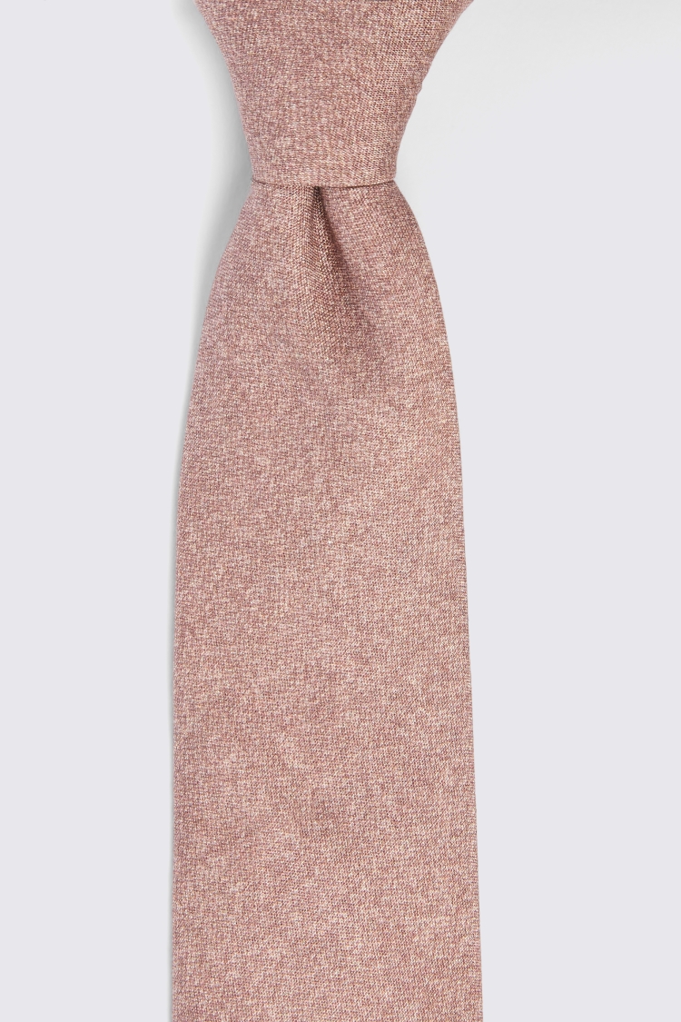 Bottinelli Dusty Pink Silk Semi-Plain Tie Buy Online at Moss