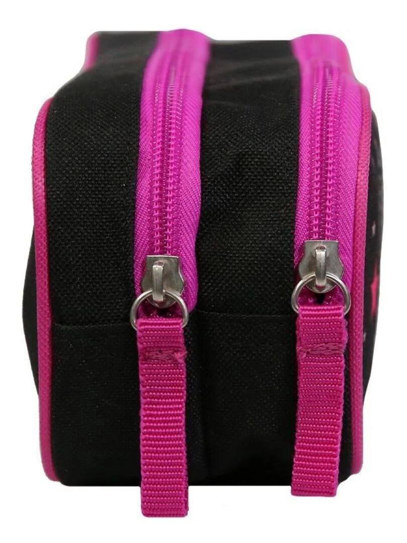 BAGTROTTER Trousse scolaire 2 compartiments Phileas Papillons Noire   Noir
