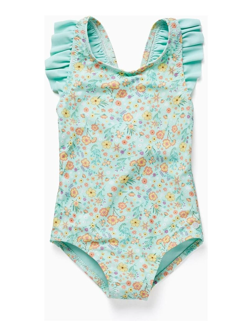 Maillot de Bain Floral UPF80 pour Bébé Fille HAJJ COLLECTION Vert clair