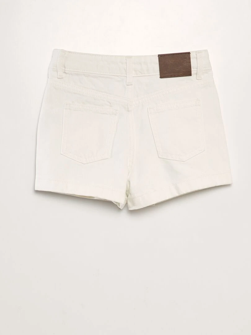Jupe short en jean Blanc