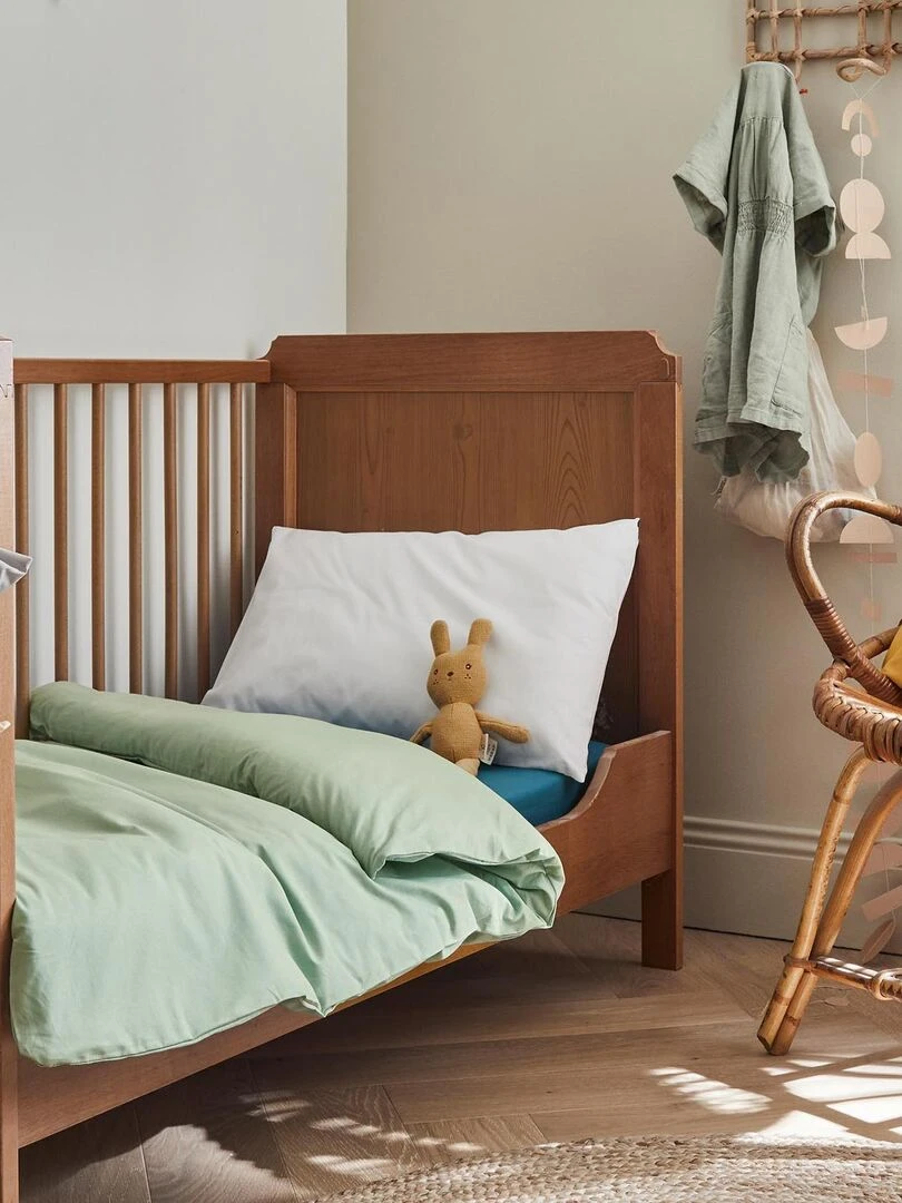 Housse de couette enfant uni   Vert olive
