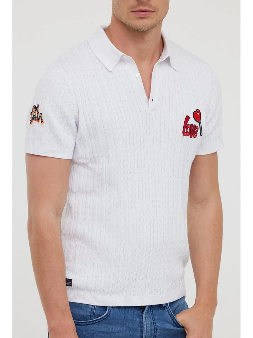 Lee Cooper Polo manches courtes coton regular BACCI MC Blanc