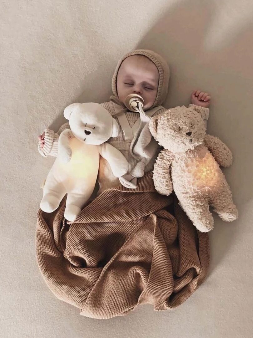 Veilleuse   l'ours douceur sons & lumières   Ecru