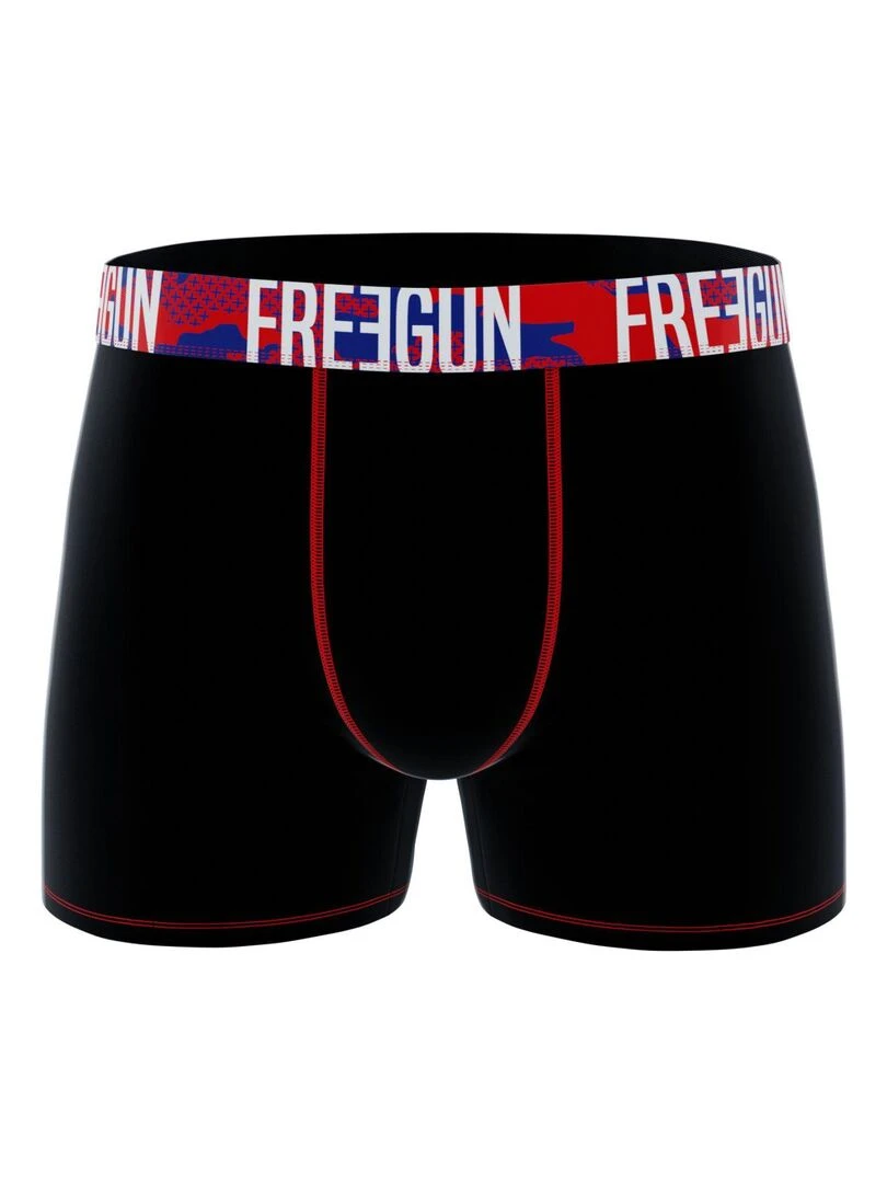 Lot de 4 boxers homme en coton Freegun   Noir