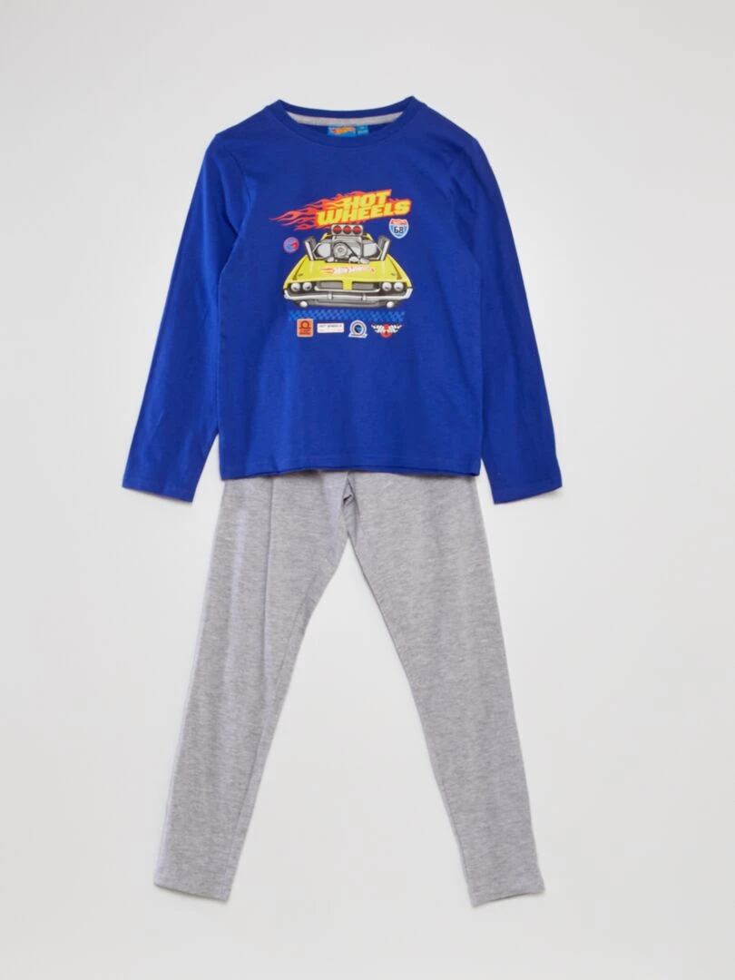 Pyjama 'Hot Wheels ' t shirt + pantalon 2 pièces Bleu