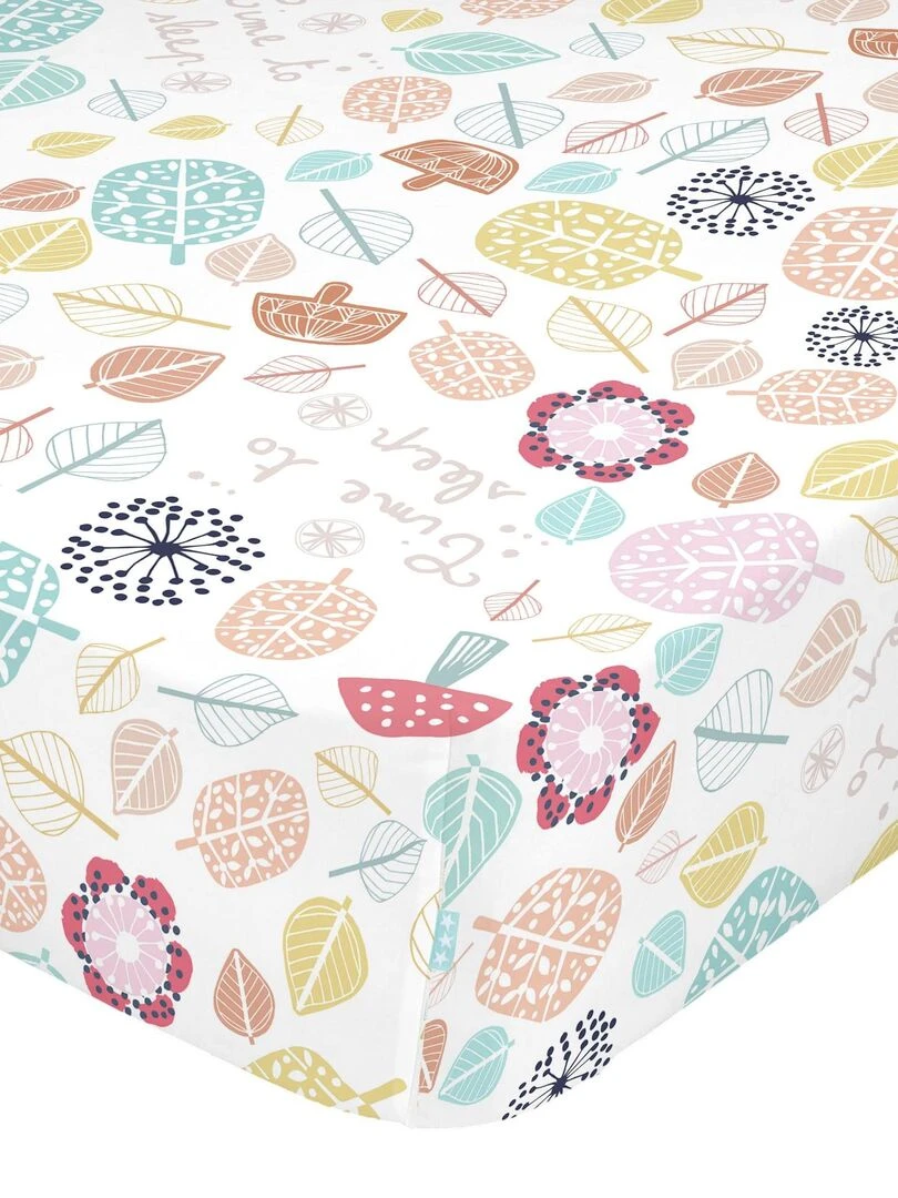 Drap housse Fantasy "Happyfriday" Blanc