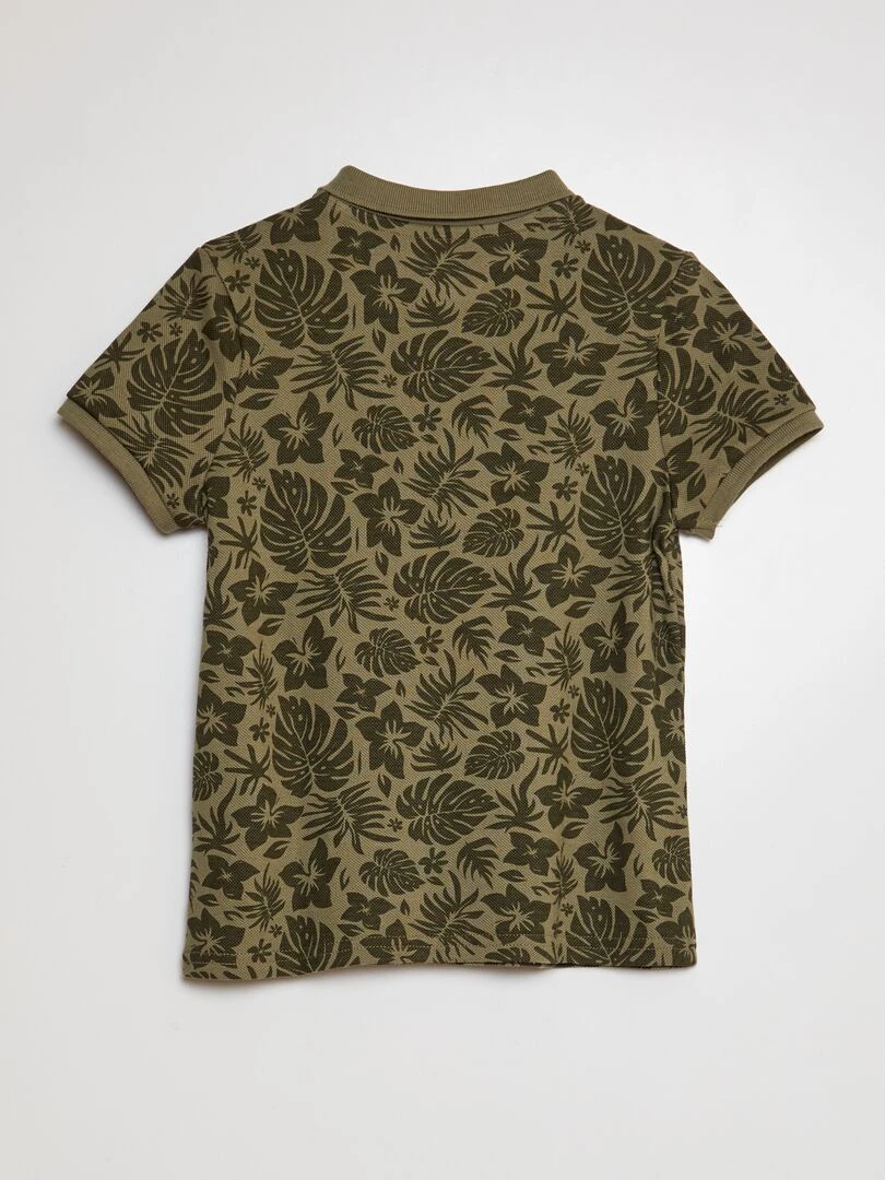 Polo à motif   Kaki