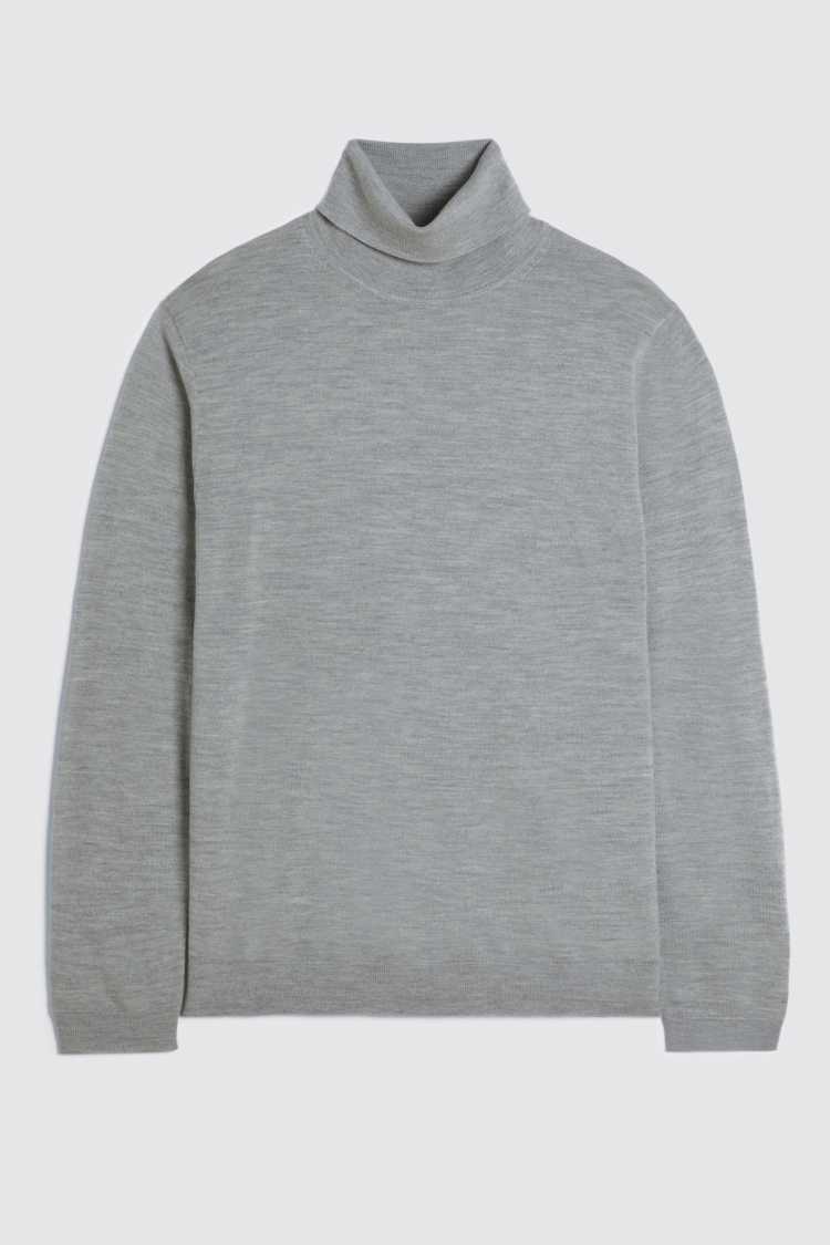 Navy Merino Crew Neck Jumper   Buy Online at Moss