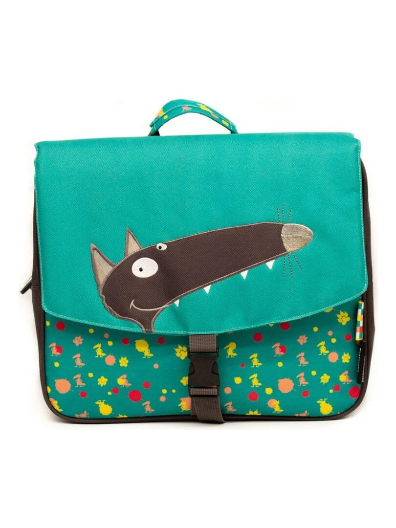 Cartable A4 maternelle Loup X Déglingos Vert