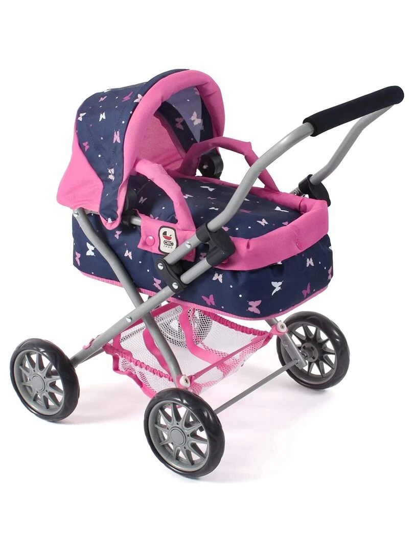 Poussette pour poupée SMARTY Bleu Rose Papillons N/A