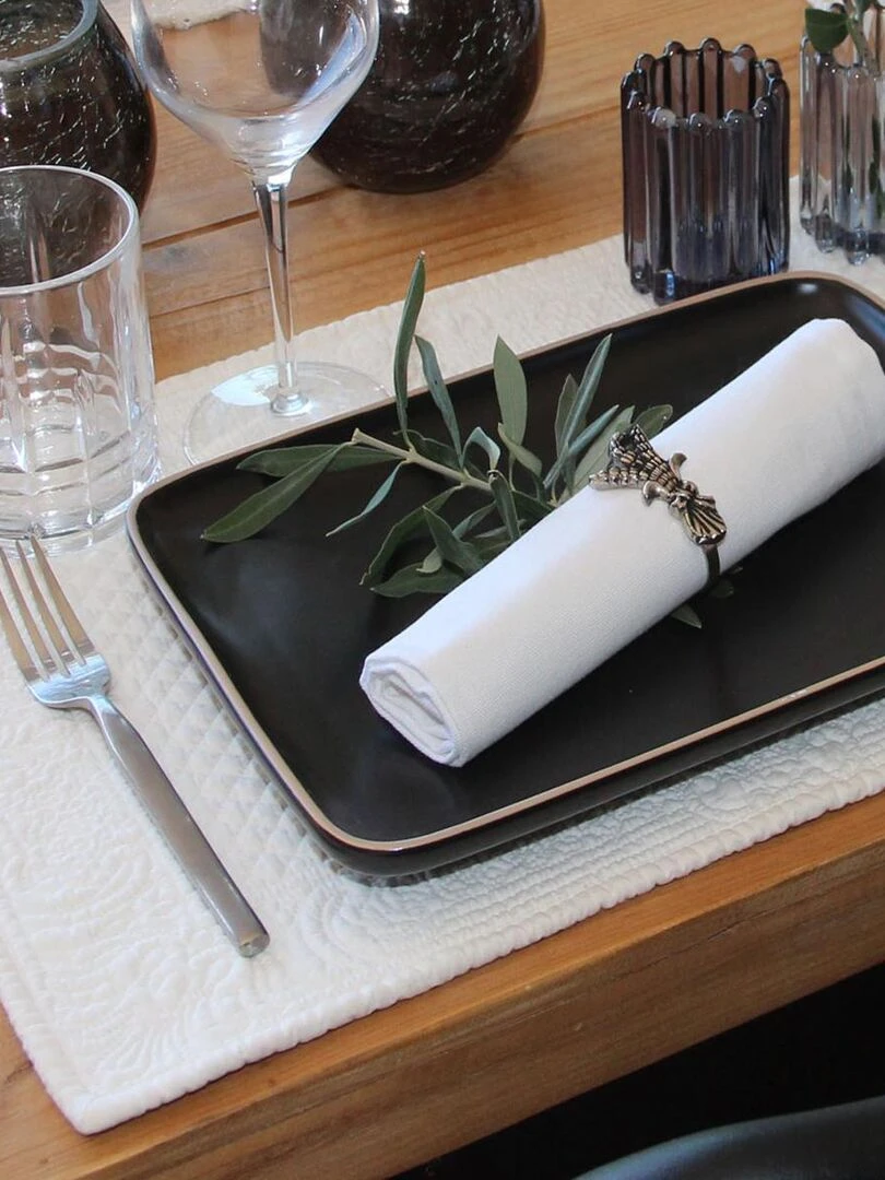 Set de table matelassé Ecru