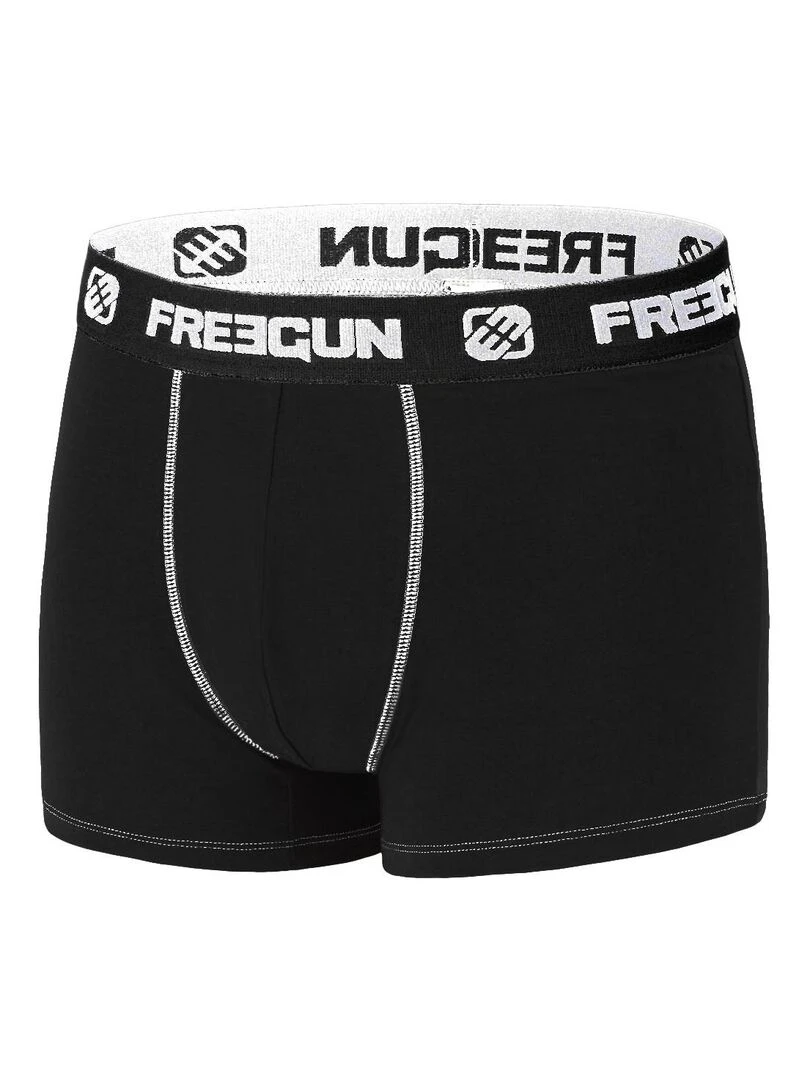 Lot de 2 Boxers garçon coton Noir Freegun   Noir